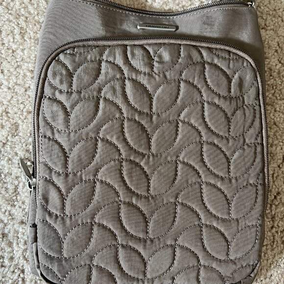 Travelon Anti-Theft North/South Crossbody, Sable and Emerald Interior - Picture 2 of 8